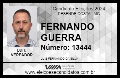 Candidato FERNANDO GUERRA 2024 - RESENDE COSTA - Eleições