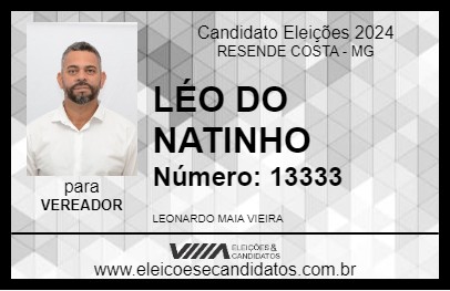 Candidato LÉO DO NATINHO 2024 - RESENDE COSTA - Eleições