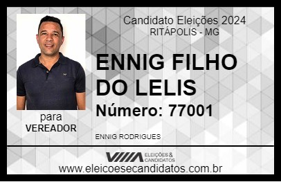 Candidato ENNIG FILHO DO LELIS 2024 - RITÁPOLIS - Eleições