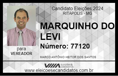 Candidato MARQUINHO DO LEVI 2024 - RITÁPOLIS - Eleições