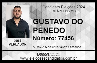 Candidato GUSTAVO DO PENEDO 2024 - RITÁPOLIS - Eleições