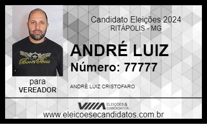 Candidato ANDRÉ LUIZ 2024 - RITÁPOLIS - Eleições