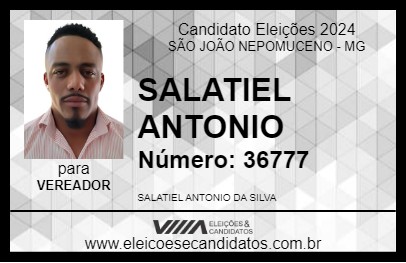 Candidato SALATIEL ANTONIO 2024 - SÃO JOÃO NEPOMUCENO - Eleições