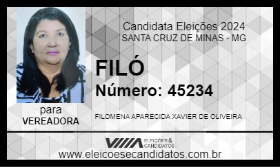 Candidato FILÓ 2024 - SANTA CRUZ DE MINAS - Eleições