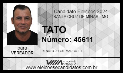 Candidato TATO 2024 - SANTA CRUZ DE MINAS - Eleições