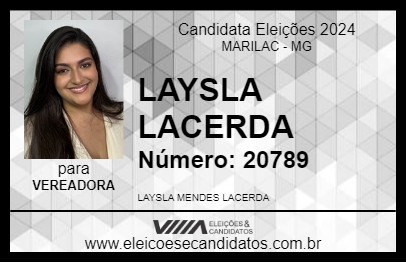 Candidato LAYSLA LACERDA 2024 - MARILAC - Eleições