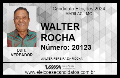 Candidato WALTER ROCHA 2024 - MARILAC - Eleições