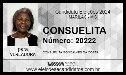 Candidato CONSUELITA 2024 - MARILAC - Eleições