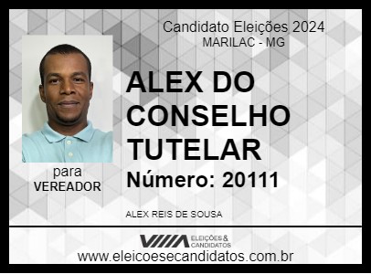 Candidato ALEX REIS DE SOUSA 2024 - MARILAC - Eleições