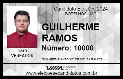 Candidato GUILHERME RAMOS 2024 - BOTELHOS - Eleições