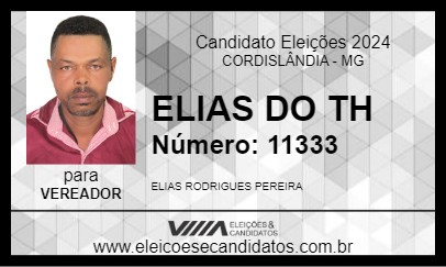 Candidato ELIAS DO TH 2024 - CORDISLÂNDIA - Eleições