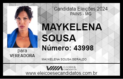 Candidato MAYKELENA SOUSA 2024 - PAINS - Eleições