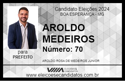 Candidato AROLDO MEDEIROS 2024 - BOA ESPERANÇA - Eleições