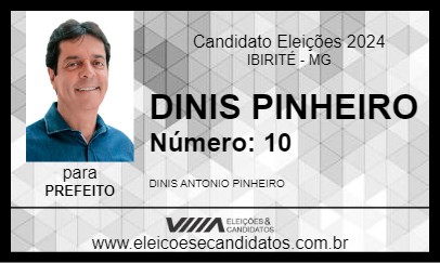 Candidato DINIS PINHEIRO 2024 - IBIRITÉ - Eleições