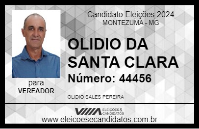 Candidato OLIDIO DA SANTA CLARA 2024 - MONTEZUMA - Eleições