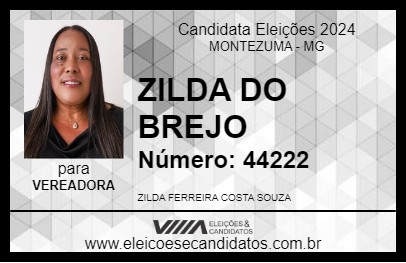 Candidato ZILDA DO BREJO 2024 - MONTEZUMA - Eleições