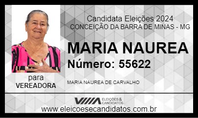 Candidato MARIA NAUREA 2024 - CONCEIÇÃO DA BARRA DE MINAS - Eleições