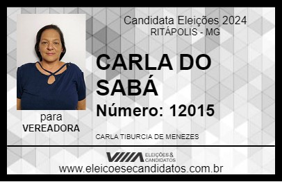 Candidato CARLA DO SABÁ 2024 - RITÁPOLIS - Eleições