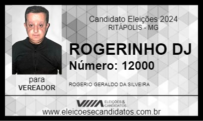 Candidato ROGERINHO DJ 2024 - RITÁPOLIS - Eleições