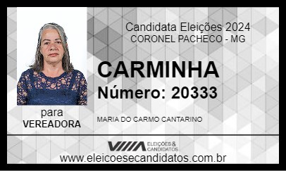 Candidato CARMINHA 2024 - CORONEL PACHECO - Eleições