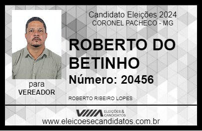 Candidato ROBERTO DO BETINHO 2024 - CORONEL PACHECO - Eleições