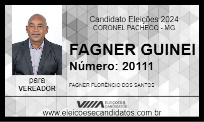 Candidato FAGNER GUINEI 2024 - CORONEL PACHECO - Eleições