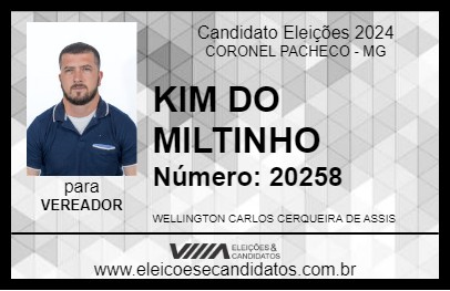 Candidato KIM DO MILTINHO 2024 - CORONEL PACHECO - Eleições