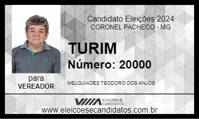 Candidato TURIM 2024 - CORONEL PACHECO - Eleições