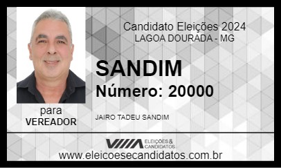 Candidato SANDIM 2024 - LAGOA DOURADA - Eleições