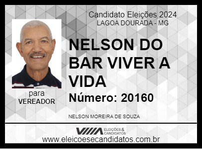 Candidato NELSON DO BAR VIVER A VIDA 2024 - LAGOA DOURADA - Eleições