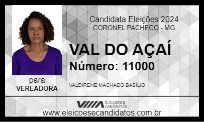 Candidato VAL DO AÇAÍ 2024 - CORONEL PACHECO - Eleições