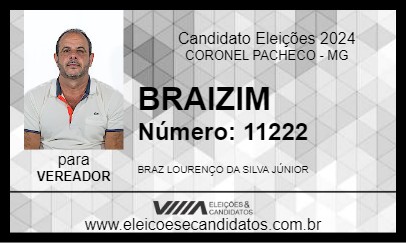 Candidato BRAIZIM 2024 - CORONEL PACHECO - Eleições