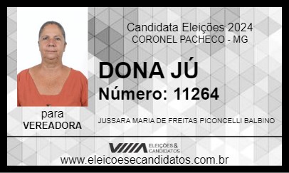 Candidato DONA JÚ 2024 - CORONEL PACHECO - Eleições