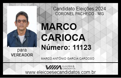 Candidato MARCO CARIOCA 2024 - CORONEL PACHECO - Eleições