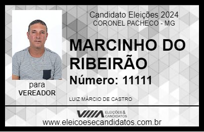 Candidato MARCINHO DO RIBEIRÃO 2024 - CORONEL PACHECO - Eleições