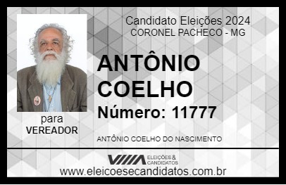 Candidato ANTÔNIO COELHO 2024 - CORONEL PACHECO - Eleições