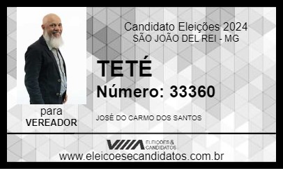 Candidato TETÉ 2024 - SÃO JOÃO DEL REI - Eleições