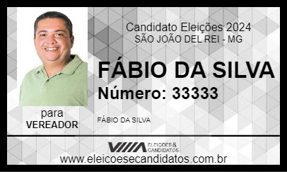 Candidato FÁBIO DA SILVA 2024 - SÃO JOÃO DEL REI - Eleições