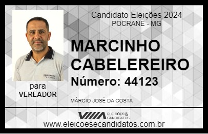 Candidato MARCINHO CABELEREIRO 2024 - POCRANE - Eleições