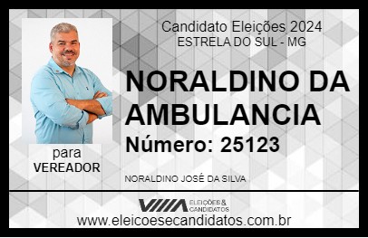 Candidato NORALDINO DA AMBULANCIA 2024 - ESTRELA DO SUL - Eleições