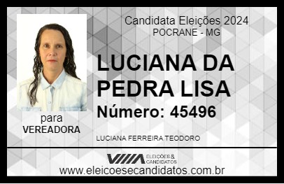 Candidato LUCIANA DA PEDRA LISA 2024 - POCRANE - Eleições