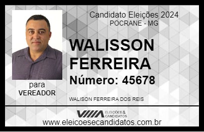 Candidato WALISSON FERREIRA 2024 - POCRANE - Eleições