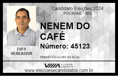 Candidato NENEM DO CAFÉ 2024 - POCRANE - Eleições