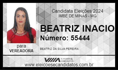 Candidato BEATRIZ INACIO 2024 - IMBÉ DE MINAS - Eleições