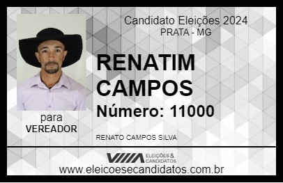 Candidato RENATIM CAMPOS 2024 - PRATA - Eleições