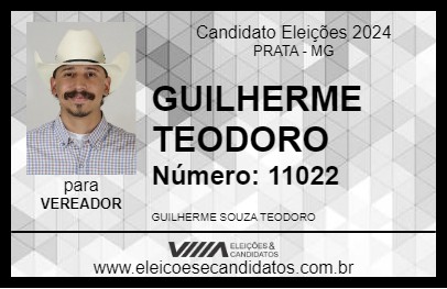 Candidato GUILHERME TEODORO 2024 - PRATA - Eleições