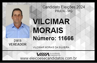 Candidato VILCIMAR MORAIS 2024 - PRATA - Eleições