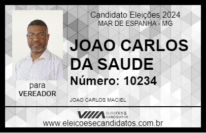 Candidato JOAO CARLOS DA SAUDE 2024 - MAR DE ESPANHA - Eleições