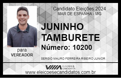 Candidato JUNINHO TAMBURETE 2024 - MAR DE ESPANHA - Eleições