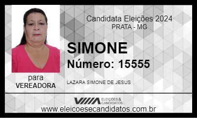 Candidato SIMONE 2024 - PRATA - Eleições